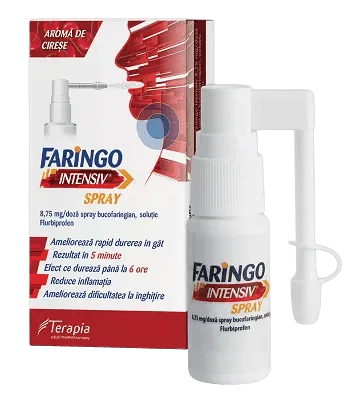 Faringo Intensiv spray 8,75 mg/doza, Terapia SA | 15  ml — preț și oferte