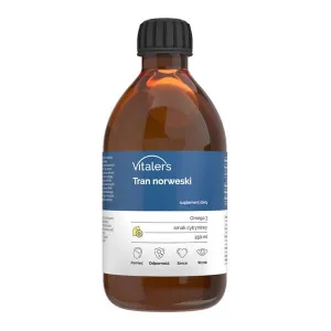 Vitalers Ulei dietetic norvegian, lichid, aromă de lămâie, 250 ml
