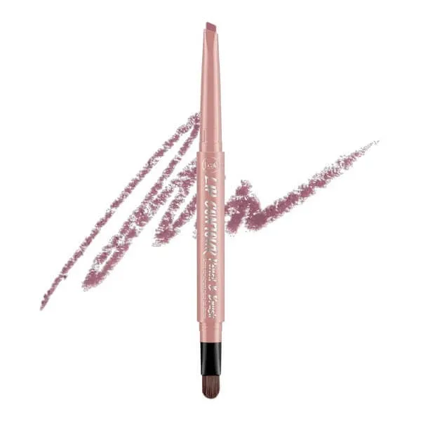 J.Cat Beauty Lip Contour Pencil &amp; Brush, creion de buze automat cu perie 212 Mystic Mauve Beige, 0.22 g — preț și oferte