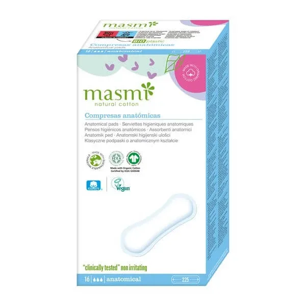 Masmi, șervețele sanitare clasice cu formă anatomică, 16 buc. — preț și oferte