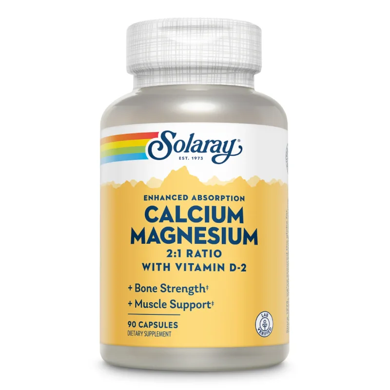 Calciu, Magneziu si Vitamina D Solaray, 90 capsule, Secom SOLARAY SUA — preț și oferte