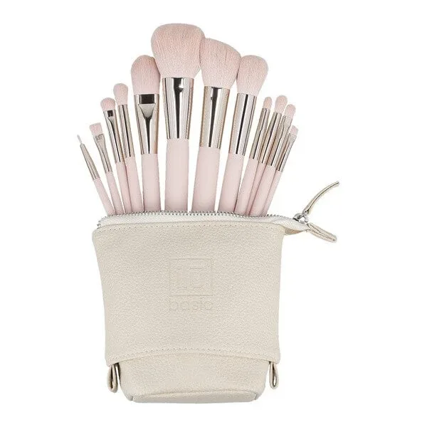 Ilu Basic set de 12 pensule de machiaj + husă, roz — preț și oferte