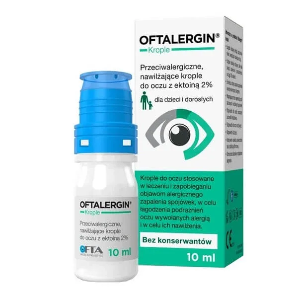 Oftalergin, picături oculare antialergice cu ectoină 2%, hidratante, 10 ml — preț și oferte