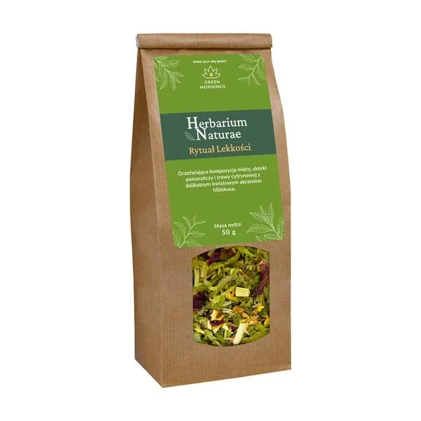 Green Mornings, Herbarium Naturae, Ritual de lejeritate, ceai de plante și fructe, 50 g — preț și oferte