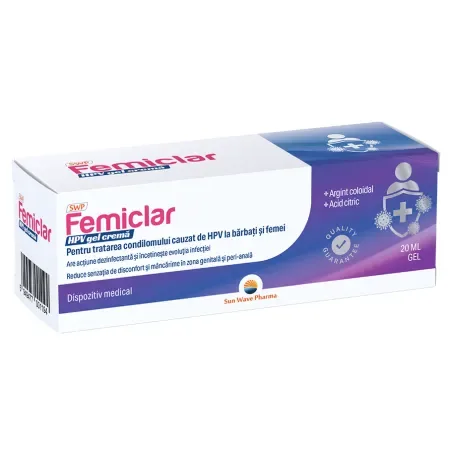 FEMICLAR HPV GEL 20ML SUN WAVE PHARMA — preț și oferte