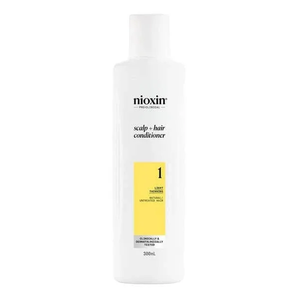 Nioxin System 1 Balsam pentru scalp + păr, Balsam pentru întărirea părului natural, ușor subțire, 300 ml — preț și oferte