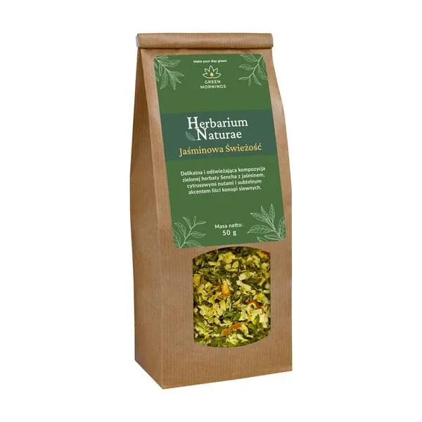 Green Mornings, Herbarium Naturae, Jasmine Freshness, compoziție de ceai verde, 50 g — preț și oferte