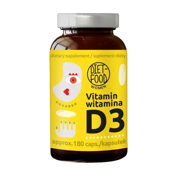 Diet-Food Women Vitamina D3, capsule, 180 buc. — preț și oferte