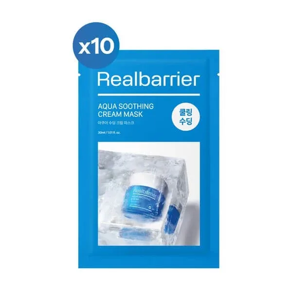 Real Barrier Aqua, mască de față calmantă, 10 x 30 ml — preț și oferte