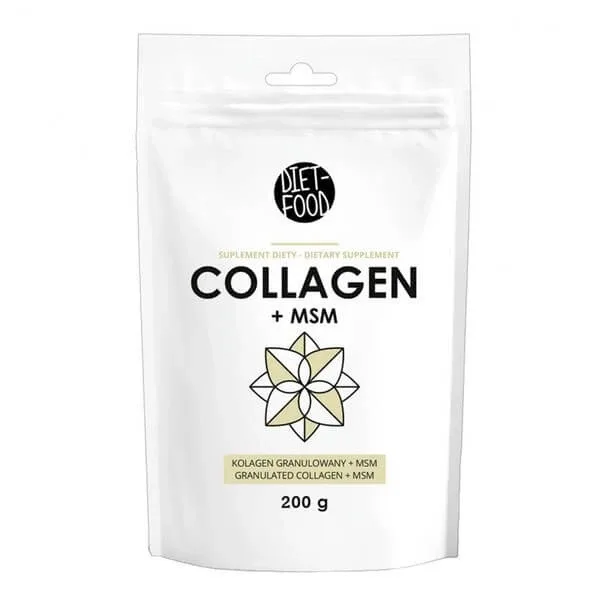 Diet-Food, Colagen de vită + MSM, pulbere, 200 g — preț și oferte