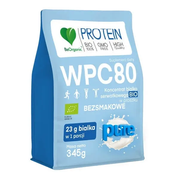 BeOrganic WPC 80 Pure, pulbere, 345 g — preț și oferte