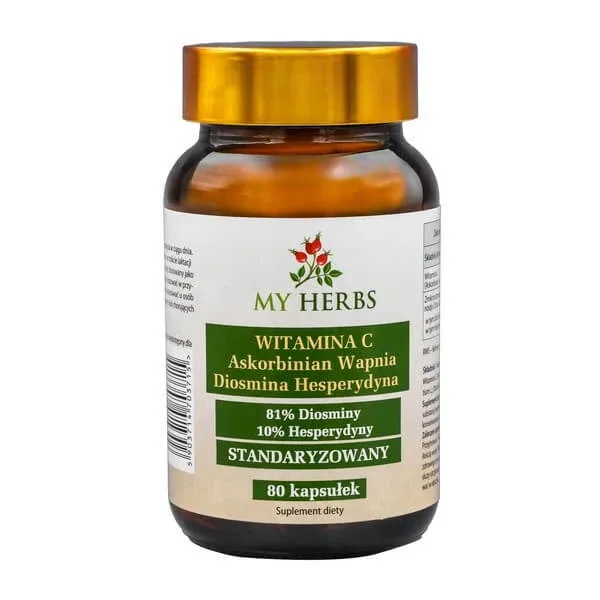 My Herbs Vitamina C Ascorbat de calciu, Diosmin, Hesperidin, capsule, 80 buc. — preț și oferte