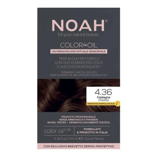 NOAH Color in Oil, vopsea de păr, 4.36 Chestnut, 135 ml — preț și oferte