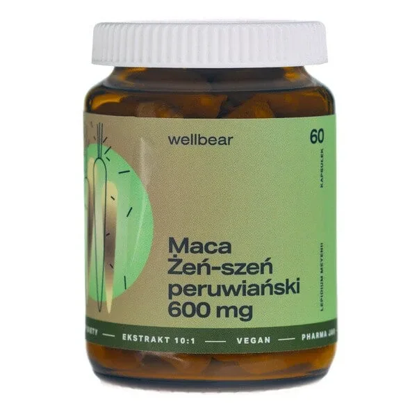 Wellbear Maca (Ginseng din Peru), capsule, 60 buc. — preț și oferte