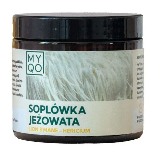 MYQO coneflower - Coamă de leu - Hericium, capsule, 90 buc. — preț și oferte