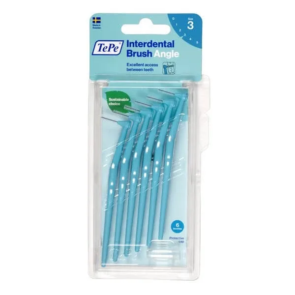 TePe Angle, periuță de dinți interdentară, albastră (0,6 mm), 6 buc. — preț și oferte