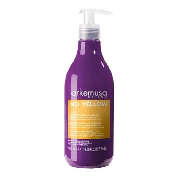 Arkemusa Milano No Yellow Anti-Yellow, șampon pentru păr blond, decolorat și gri, 500 ml — preț și oferte