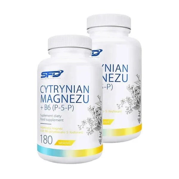 Set de 2x SFD Citrat de magneziu + B6 (P-5-P), comprimate, 180 buc. — preț și oferte