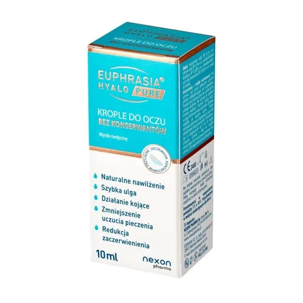 Euphrasia Hyalo Pure, picături hidratante pentru ochi, 10 ml — preț și oferte