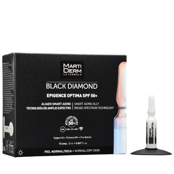 Fiole antirid cu Pro-Retinol Epigence Optima SPF 50+, Black Diamond, Martiderm | 10 fiole — preț și oferte