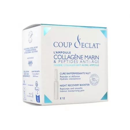 Fiole colagen marin si peptide anti-age Coup d Eclat, Asepta | 12 fiole — preț și oferte