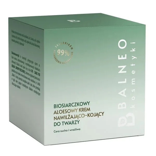Balneocosmetice, biosulfură aloe vera cremă de față hidratantă și calmantă, 50 ml — preț și oferte