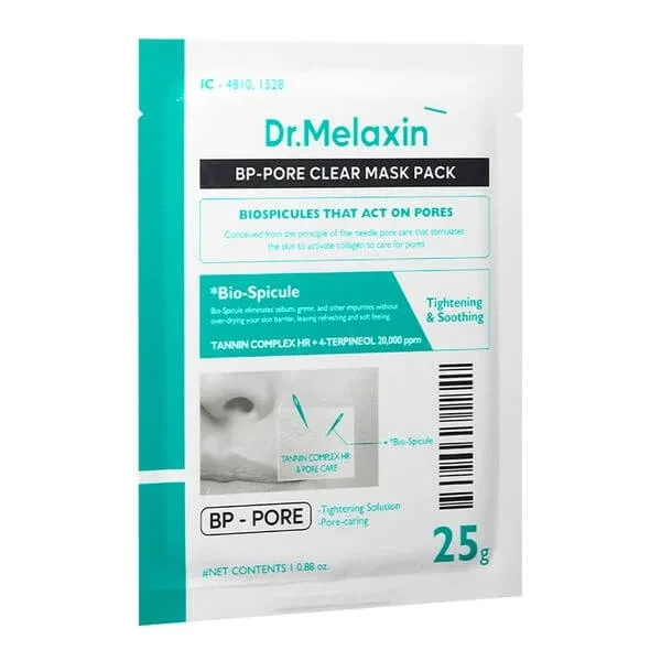 Dr.Melaxin BP Pore Clear Mask Pack, mască de curățare pentru pielea cu pori vizibili, 5 x 25 g — preț și oferte