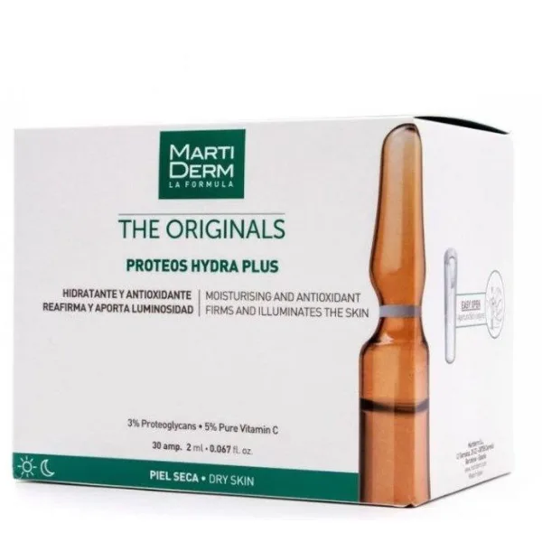 Fiole hidratante cu proteoglicani si vitamina C Proteos Hydra Plus, The Originals, Martiderm | 30 fiole — preț și oferte
