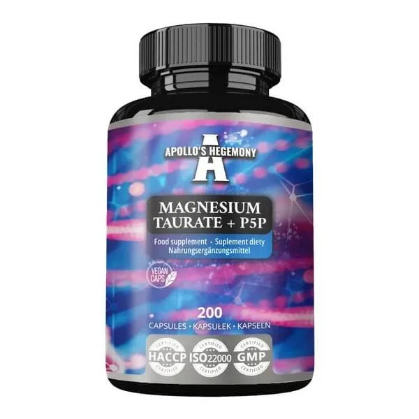 Apollo's Hegemony Taurat de magneziu + P5P, capsule, 200 buc. — preț și oferte