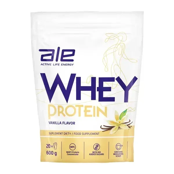 ALE Whey Protein Vanilla Flavor, pulbere, 600 g — preț și oferte