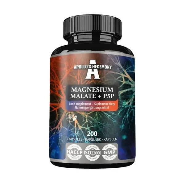 Apollo's Hegemony Malat de magneziu + P5P, capsule, 200 buc. — preț și oferte