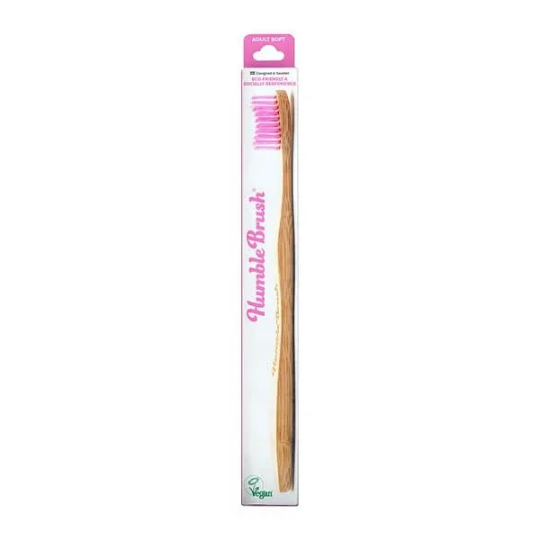 Humble Brush, periuță de dinți din bambus, moale, roz, 1 buc. — preț și oferte