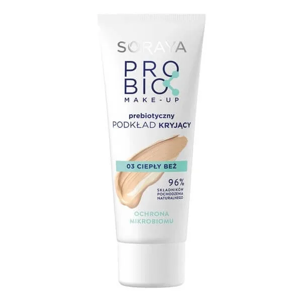 Soraya Probio Make-Up, fond de ten opac prebiotic, bej cald 03, 30ml — preț și oferte