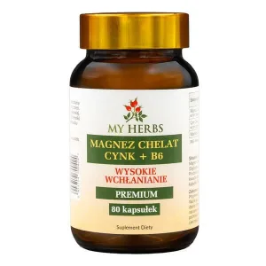 My Herbs Magneziu Zinc Chelat + B6, capsule, 80 buc.
