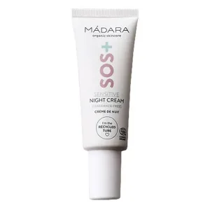 Madara SOS+ Sensitive Night Cream, cremă de noapte pentru piele sensibilă, format de călătorie, 17 ml