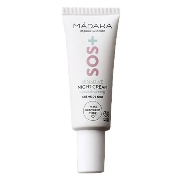 Madara SOS+ Sensitive Night Cream, cremă de noapte pentru piele sensibilă, format de călătorie, 17 ml — preț și oferte
