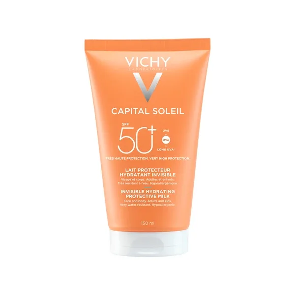 Vichy Capital Soleil, lapte protector SPF50+ pentru față și corp, 150 ml — preț și oferte