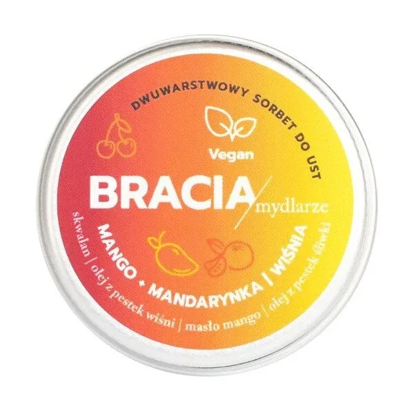 Soap Brothers, sorbet cu două straturi, balsam de buze hidratant, Mango, Mandarin, Cherry, 15ml — preț și oferte