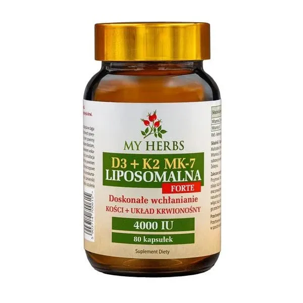 My Herbs D3 + K2 MK-7 Lipozomal, Forte, capsule, 80 buc. — preț și oferte