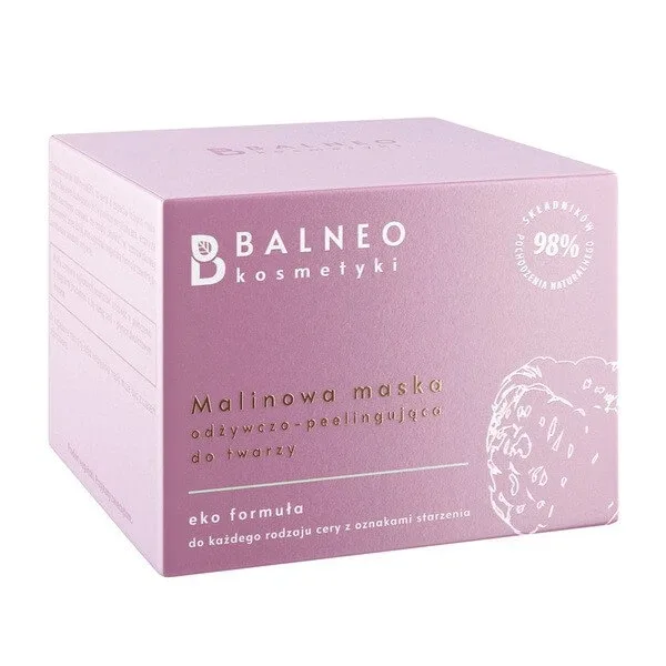 Balneokosmetics, mască de față cu zmeură, hrănitoare și peeling, 50 ml — preț și oferte