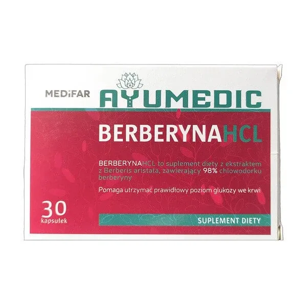 Medifar Ayumedic Berberine HCL, capsule tari, 30 buc. — preț și oferte
