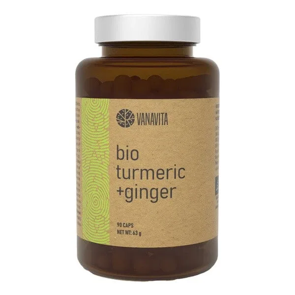 GymBeam VanaVita Bio Turmeric + Ginger capsule, 90 buc. — preț și oferte