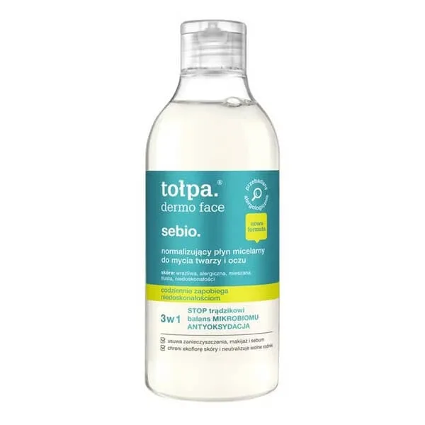 Tolpa dermo face sebio, loțiune micelară normalizantă, 400 ml — preț și oferte
