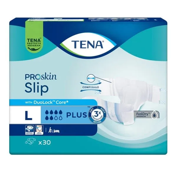 TENA Slip ProSkin Plus, scutece, mărimea L, 30 buc. — preț și oferte