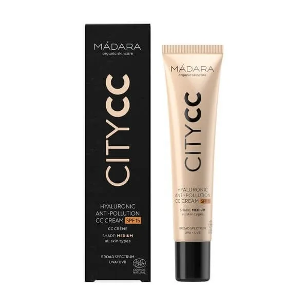 Madara Hyaluronic Anti-Pollution CC Cream SPF 15, cremă de culoare, bej mediu, 40 ml — preț și oferte