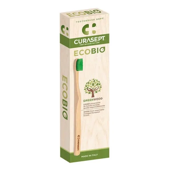 Curasept Ecobio, periuță de dinți, moale, din lemn, 1 buc. — preț și oferte