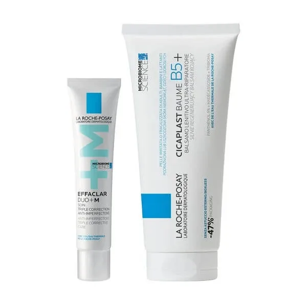 Kit La Roche-Posay, Effaclar Duo+ M, cremă anti-perfecțiune, 40 ml + Cicaplast Baume B5+, loțiune calmantă pentru față și corp, 100 ml — preț și oferte