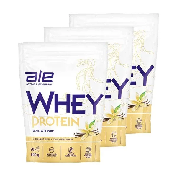 Set de 3x ALE Whey Protein Vanilla Flavor — preț și oferte