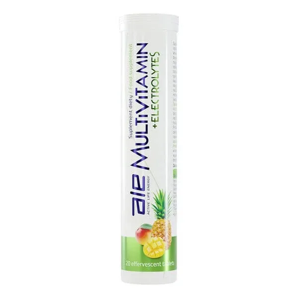 ALE Multivitamine + Electroliți, tablete efervescente, aromă ananas-mango, 20 buc. — preț și oferte