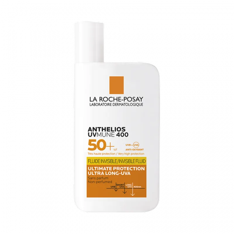 Fluid invizibil fara parfum pentru protectie solara SPF 50+ Anthelios UVmune | 50 ml LA ROCHE POSAY — preț și oferte